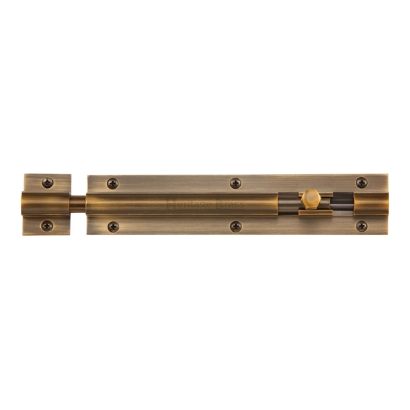 C1582 8-AT • 202 x 032mm • Antique Brass • Heritage Brass Straight Barrel Bolt